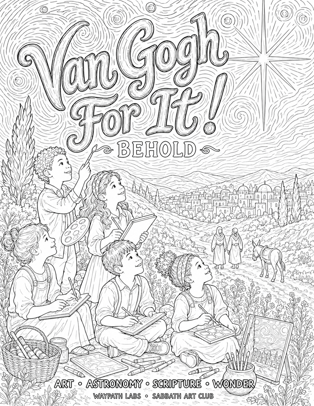 Van Gogh For It Behold coloring cover